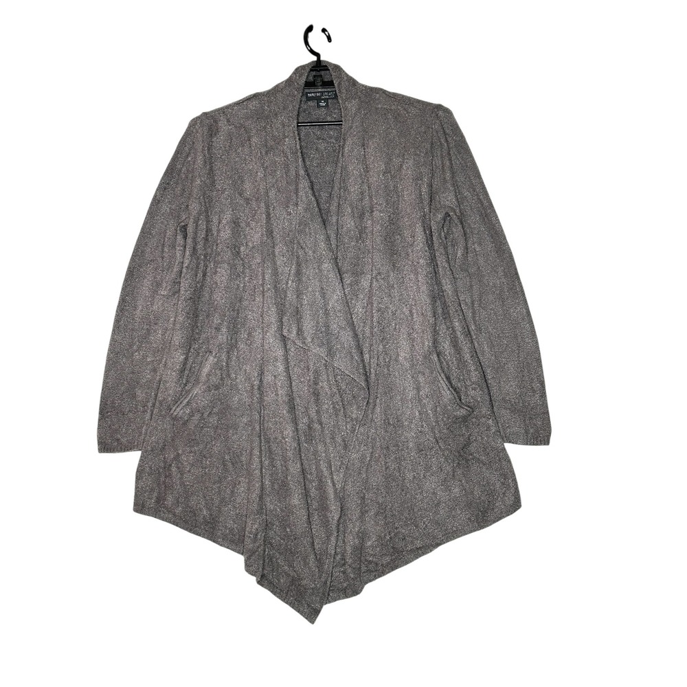 Barefoot Dreams CozyChic Lite Womens Island Wrap Drape Front Cardigan 1X Gray